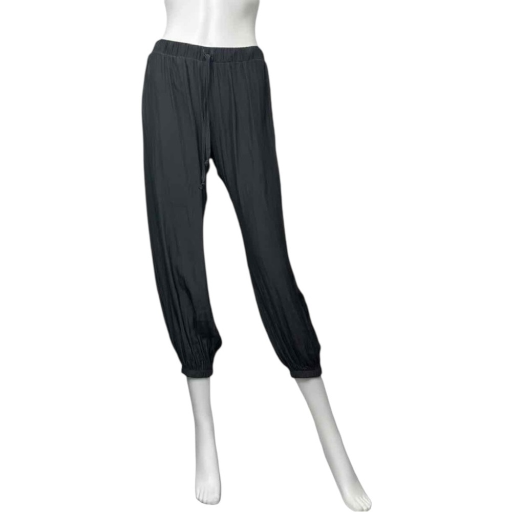 KOCH Gray Satin Cropped Joggers Size S